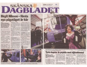 Invigning av pågatåget Birgit Nilsson.