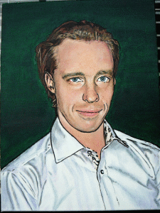 Porträtt akryl 30x40 cm.